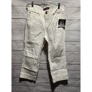 Gloria Vanderbilt size 8 NWT White Stretch denim capri pants 44.9110